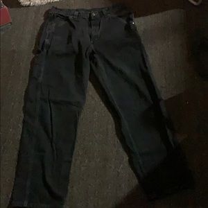 Lee dungarees black straight leg jeans!